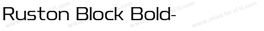 Ruston Block Bold字体转换